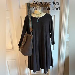 Rock & Roll Cowgirl Charcoal Long Sleeve Dress